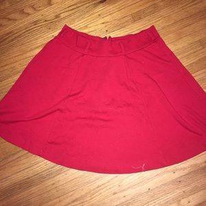 Short red skirt